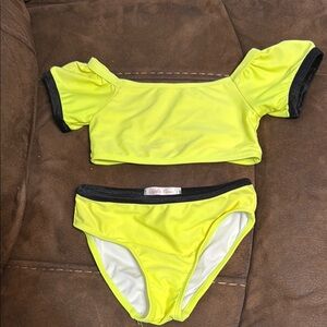 Stella Cove Yellow and Black Bikini Swim Set